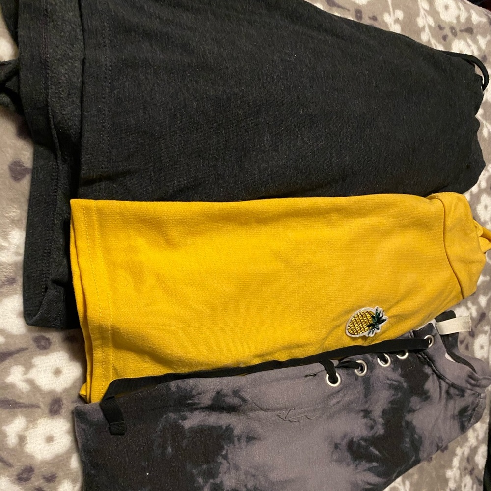 Juniors size small crop top sweatshirts